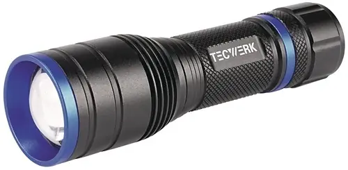 LED-ZAKLAMP 150-500 LM 3 X AAA 100/170 M ZWART TECWERK