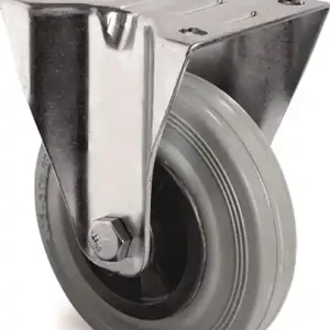 BOKWIEL MET BEVESTIGINGSPLAAT 160 MM 135 KG VOLLEDIG VAN RUBBER 135 X 110 MM POL