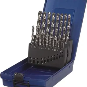 SPIRAALBOREN-SET DIN 338 TYPE N NOMINALE-Ø 1-10X0,5 MM HSS-CO5 19-DELIGKUNSTSTOF