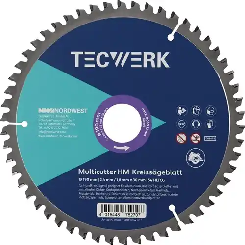 HANDCIRKELZAAGBLAD BUITEN-Ø 160 MM AANTAL TANDEN 42 HLTCG GAT 20 MM SNIJBREEDTE
