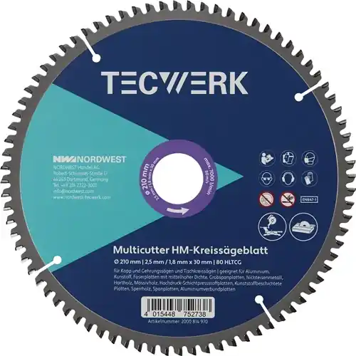 TAFEL-/VERSTEKCIRKELZAAGBLAD BUITEN-Ø 216 MM AANTAL TANDEN 60 HLTCG GAT 30 MM SN