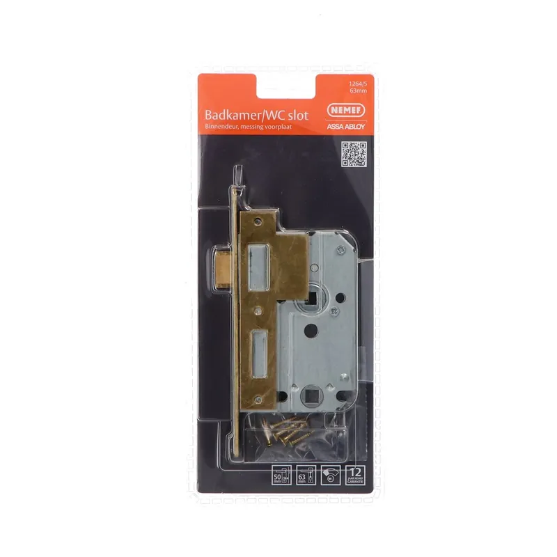 1264/5-50 DR.1+3 BLIS. TOILET/BADKAMERDEURSLOT, DM50MM, WC63MM, KRUKGA