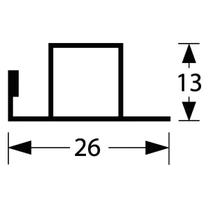 HOR3000 VZH PROFIEL RAL9010 100CM