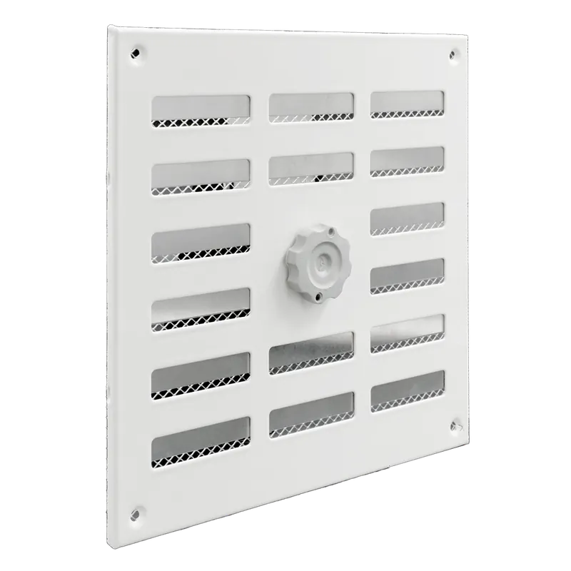 SCHUIFROOSTER, ALUMINIUM MET VLIEGENGAAS - WIT, RAL 9010 - LUCHTDOORLA
