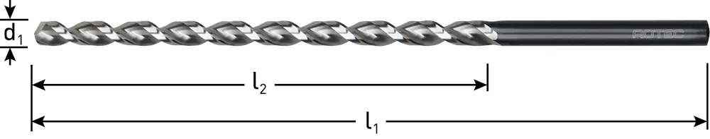 HSS-E SPIRAALBOOR, DIN 1869, TYPE TLS1000, ø11,5X280