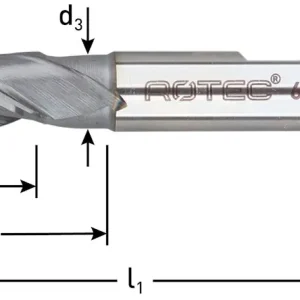 HSS-E UNIVERSEELFREES, DIN 884, KORT, ALCRN-GECOAT, ø6
