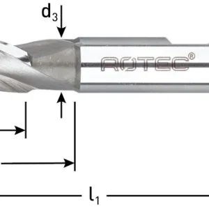 HSS-E UNIVERSEELFREES, DIN 884, KORT, ONGECOAT, ø10