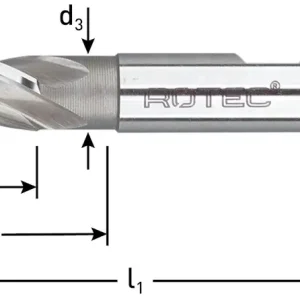 HSS-E VINGERFREES, DIN 844, KORT, ONGECOAT, ø13