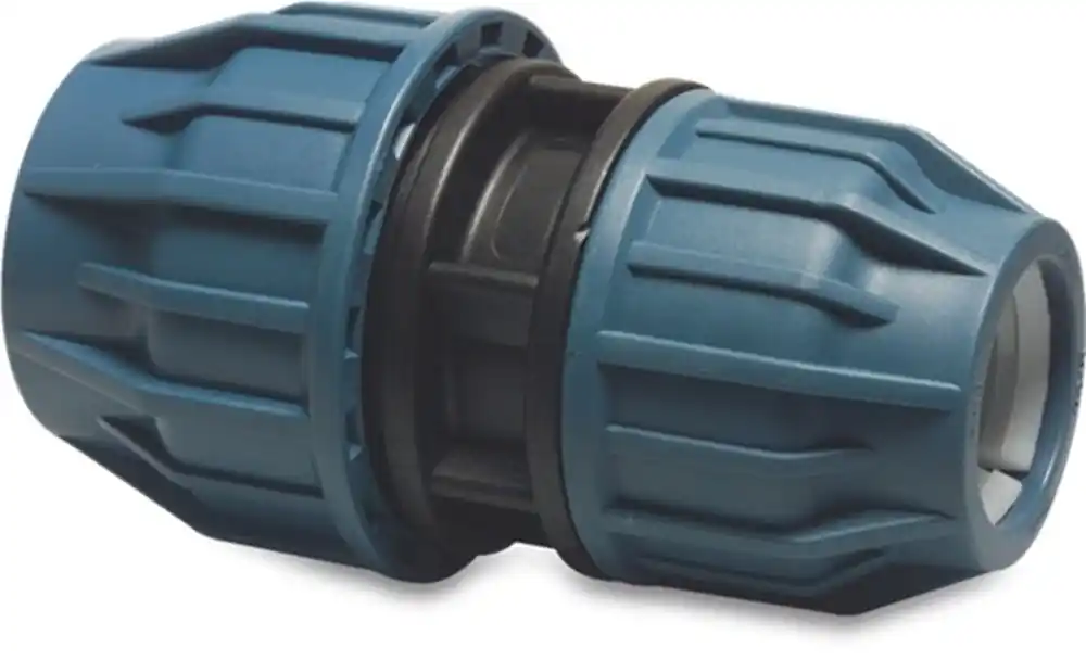 TYLEEN VERLOOPKOPPELING PP 25 MM X 16 MM KNEL 16BAR ZWART/BLAUW DVGW/K
