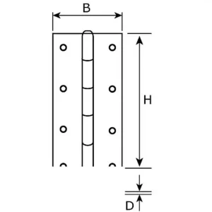 PI 321500PB K / PIANOSCHARNIER 0,7X32X1480MM STAAL VERMESS.