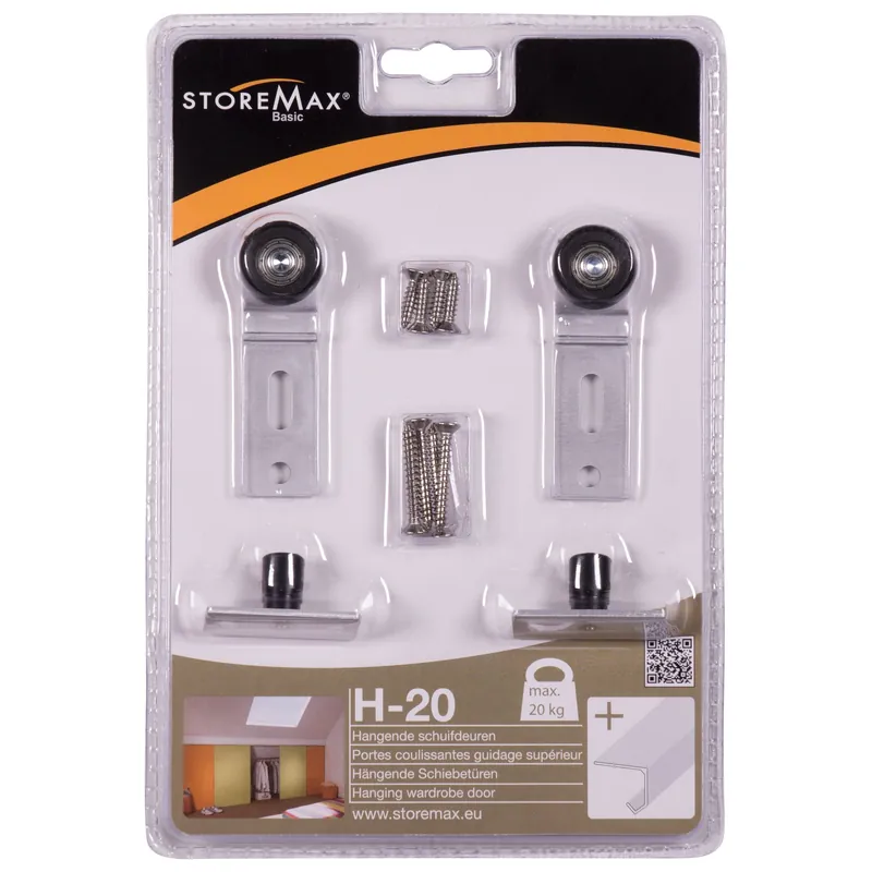 SCHUIFD. WIELSET T.B.V. 1 DEUR TYPE H-20