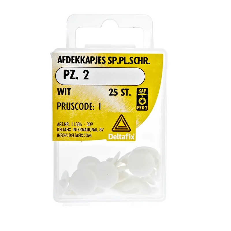 AFDEKKAP SPAANPLAATSCHROEF KK WIT PZD-2 25ST