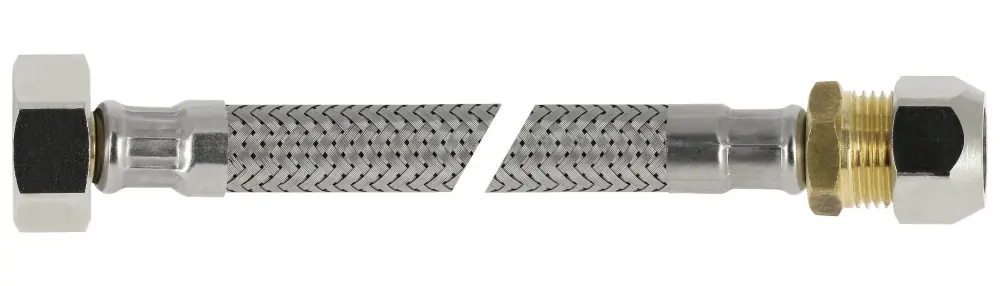 BONFIX RVS FLEX. AANSLUITLEIDING 35CM 3/8" BI.X 12MM KNEL