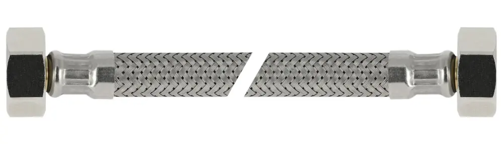BONFIX RVS FLEX. AANSLUITLEIDING 50CM 1/2" BI. X 1/2" BI.