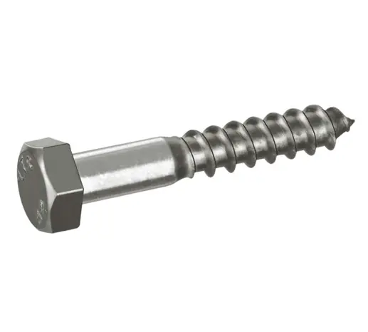 HOUTDRAADBOUT RVS-A2 SW-13 DIN571 8X100