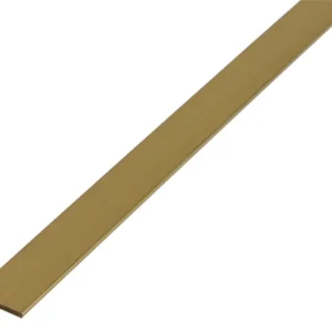 PLATTE STANG MESSING 15X2 1 METER