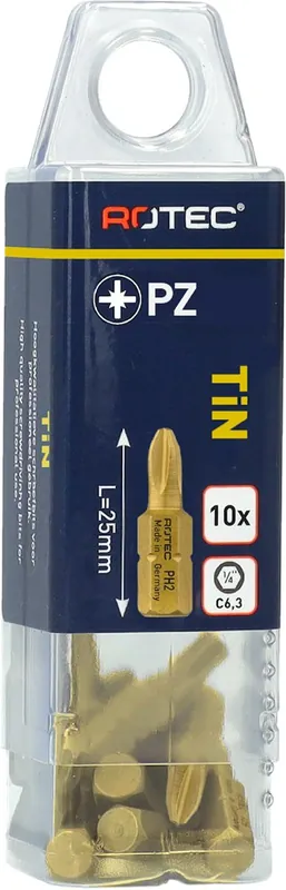 SCHROEFBIT TIN, C6.3, PZ 2X25