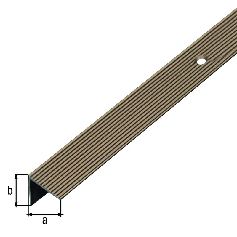 BESCHERM PROFIEL ALUMINIUM BRONZ 21X21X1,8 1METER