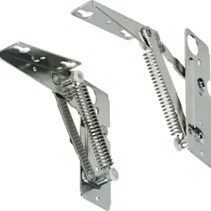 HETTICH KLEPSTEUN "LIFT JUNIOR" MET VEER, VERNIKKELD. (KLEPSCHARNIER)