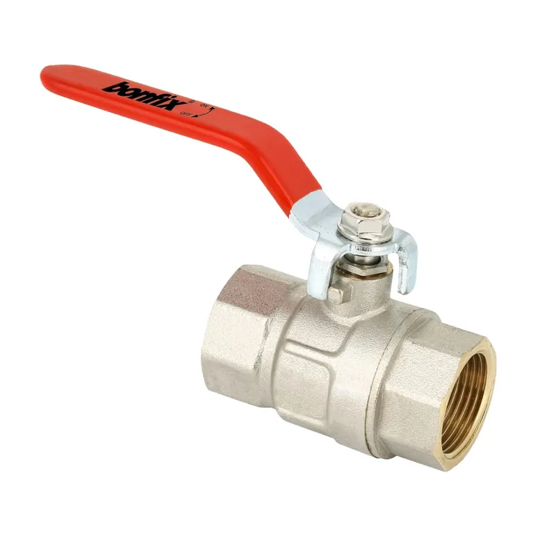 BONFIX KOGELKRAAN 3/4" BI.DR. X 3/4" BI.DR. + RODE HENDEL