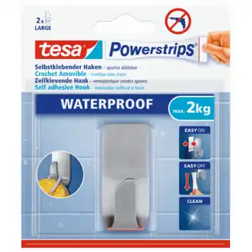 TESA POWERSTRIPS® WATERPROOF HAAK RVS