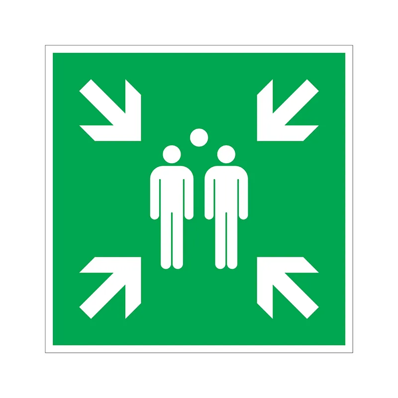 BORD VERZAMELPLAATS NA ONTRUIMING PICTO 200X200 MM