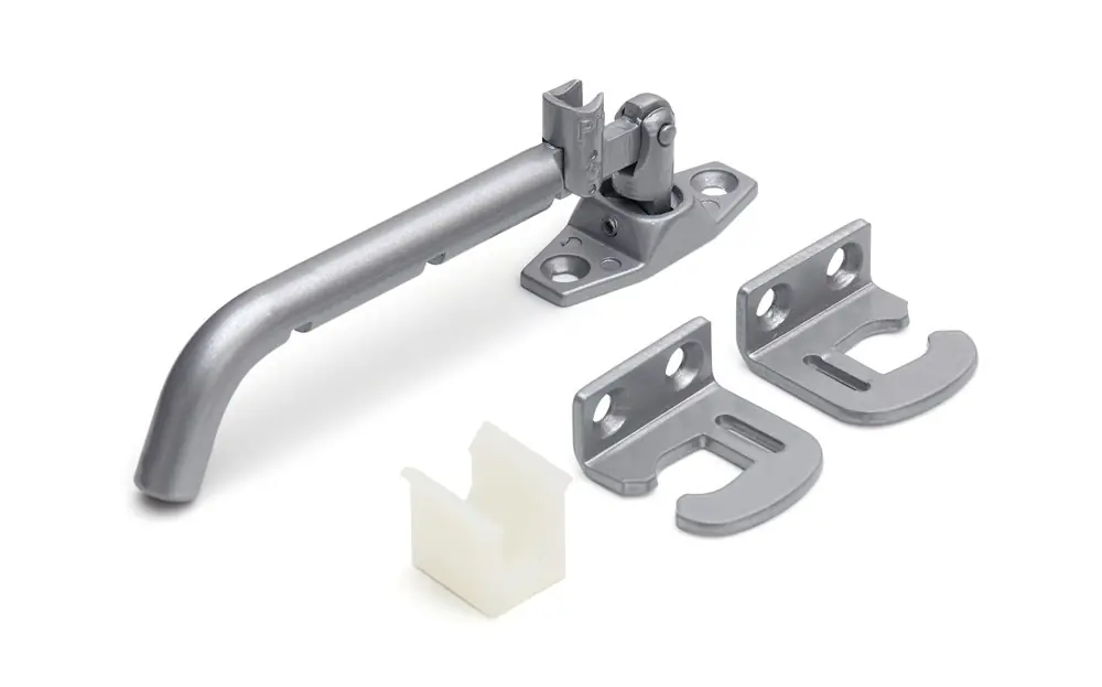 KSH 86L SET / VERSTELBARE KIERSTANDHDR MET KLEP +2 HAKEN WIT