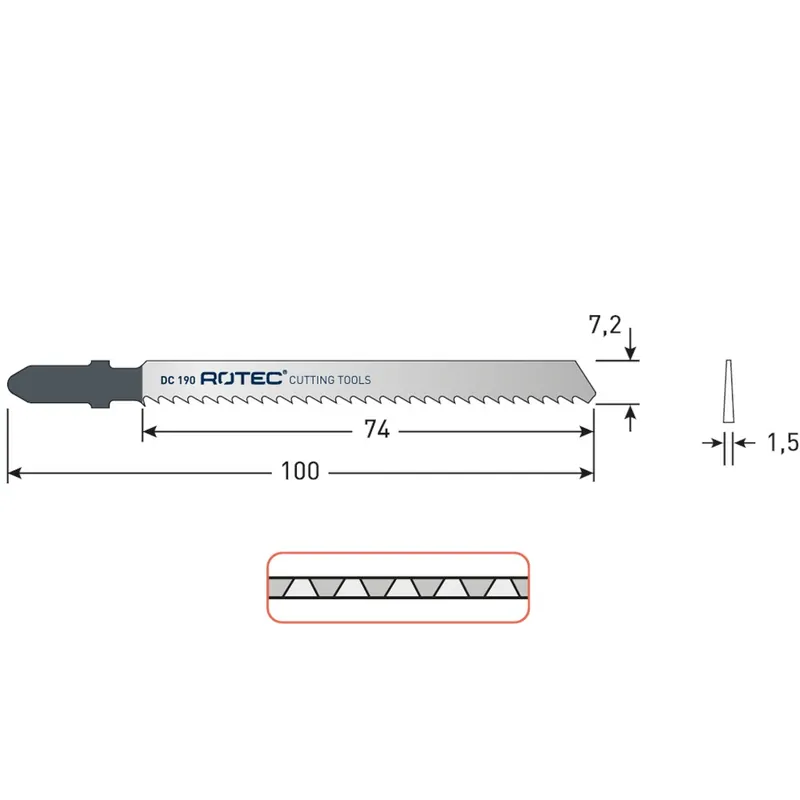DECOUPEERZAAGBLAD DC190 / T101BR
