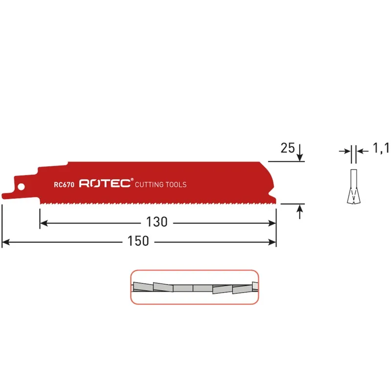 RECIPROZAAGBLAD RC670 / S926BEF