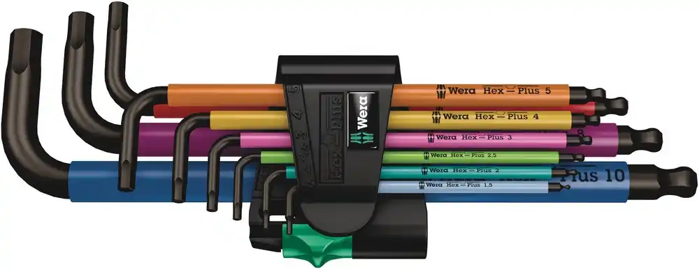 950/9 HEX-PLUS MULTICOLOUR 1 SB STIFTSLEUTELSET, METRISCH, BLACKLASER,