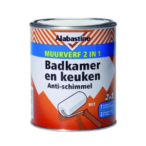 ALABASTINE MUURVERF BADKAMER / KEUKEN 1 LITER