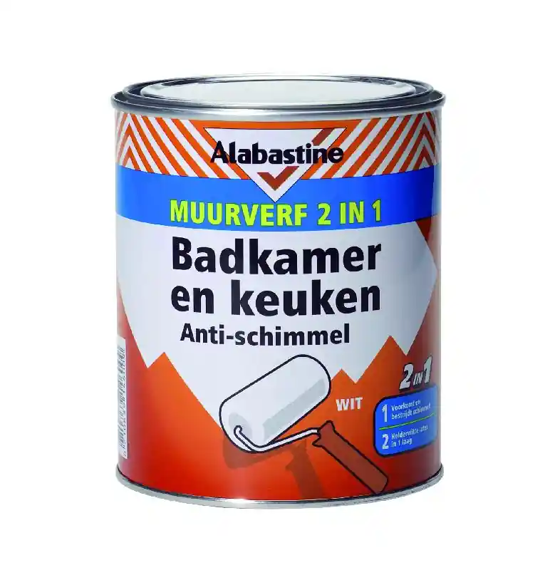 ALABASTINE MUURVERF BADKAMER / KEUKEN 1 LITER
