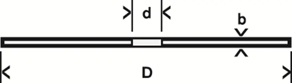 DOORSLIJPSCHIJF RECHT STANDARD FOR INOX RAPIDO WA 60 T, 115 X 22,23 X 1 MM 10X