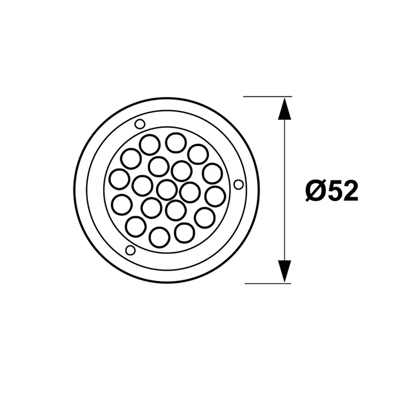 VENTILATIEROZET/ø52/RVS/EAN