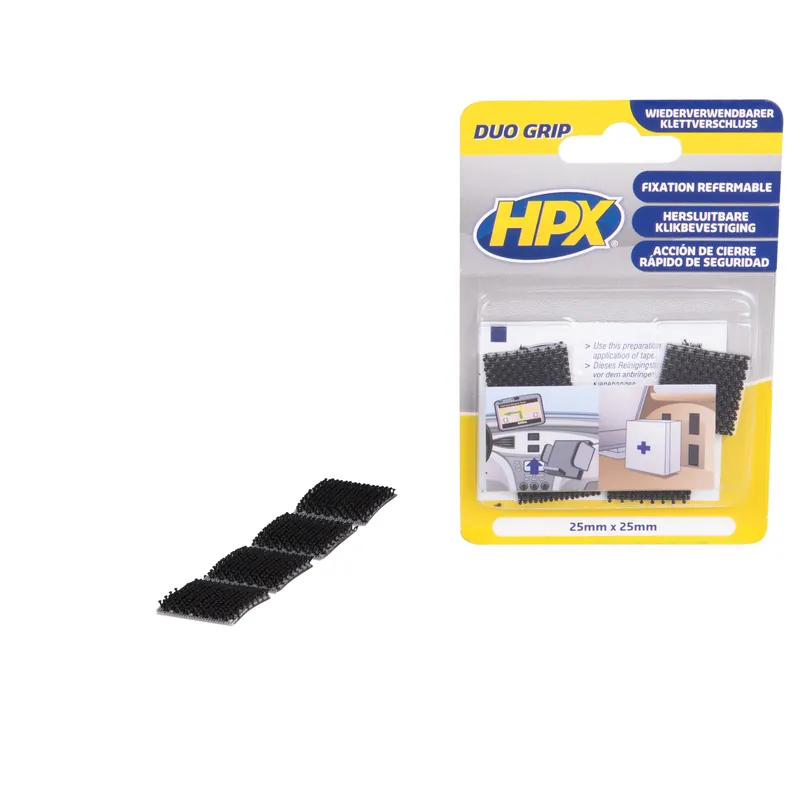 HPX DUO GRIP KLIKBAND PADS - 25MM X 25MM