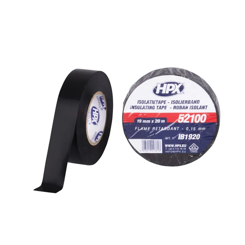 HPX PVC ISOLATIETAPE VDE - ZWART 19MM X 20M