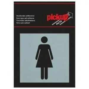 BORD ALULOOK DAMES PICTO 80X80 MM ZELFKLEVEND