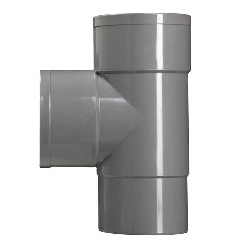 T-STUK PVC 2X LIJMMOF/VERJONGING SPIE-EIND Ø 100MM 90º