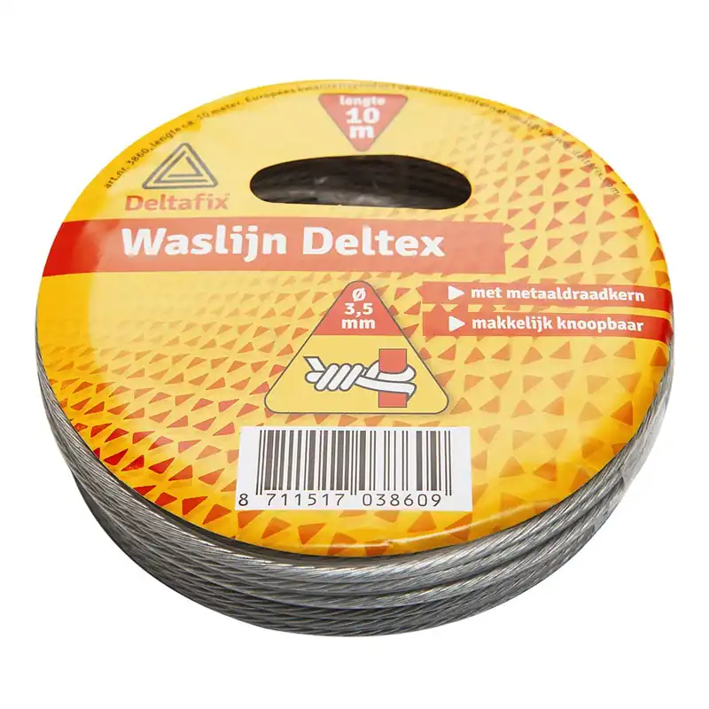 WASLIJN KNOOPBAAR TRANSPARANT 25 M X 3.5MM