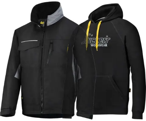WINTER JACK, ZWART-DONKER GRIJS, M.INCLUSIEF GRATIS HOODIE