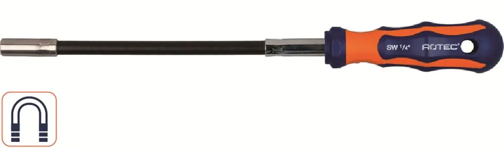 BITSCHROEVENDRAAIER 1/4", MAGN., FLEXIBEL, 2K-HEFT, L=310
