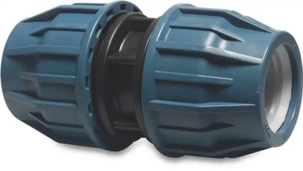 TYLEEN KOPPELING PP 25 MM KNEL 16BAR ZWART/BLAUW DVGW/KIWA/WRAS