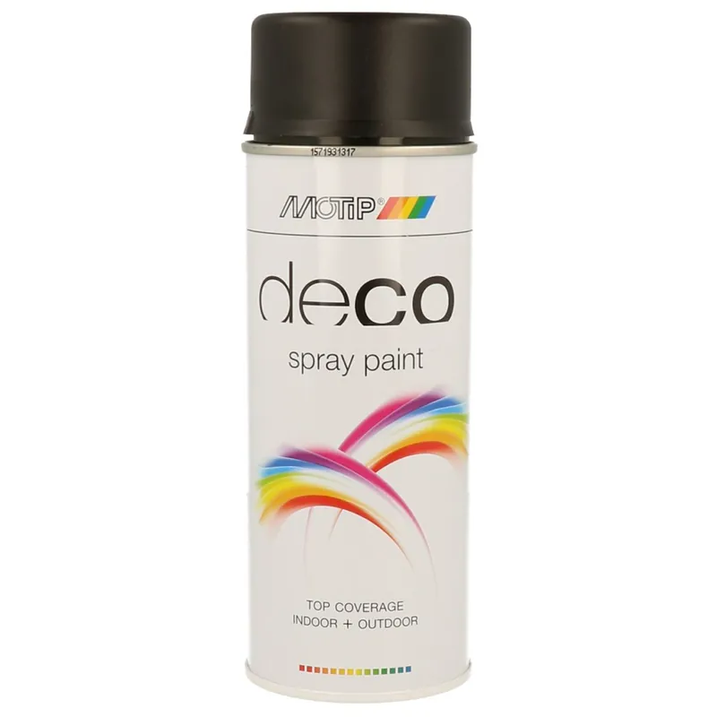 MOTIP COLOURSPRAY MAT RAL 9005 DIEP ZWART 400ML (1)