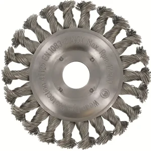 RONDBORSTEL, GETORDEERD INOX RVS-DRAAD ASGAT ø22,2 ø115X0,50