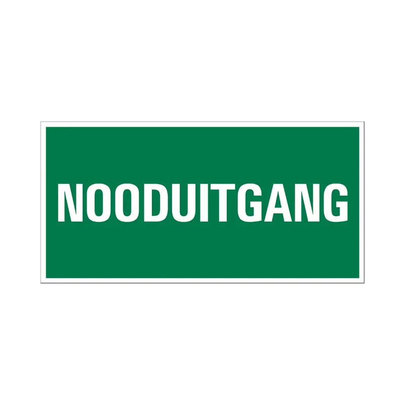 BORD NOODUITGANG 300X150 MM