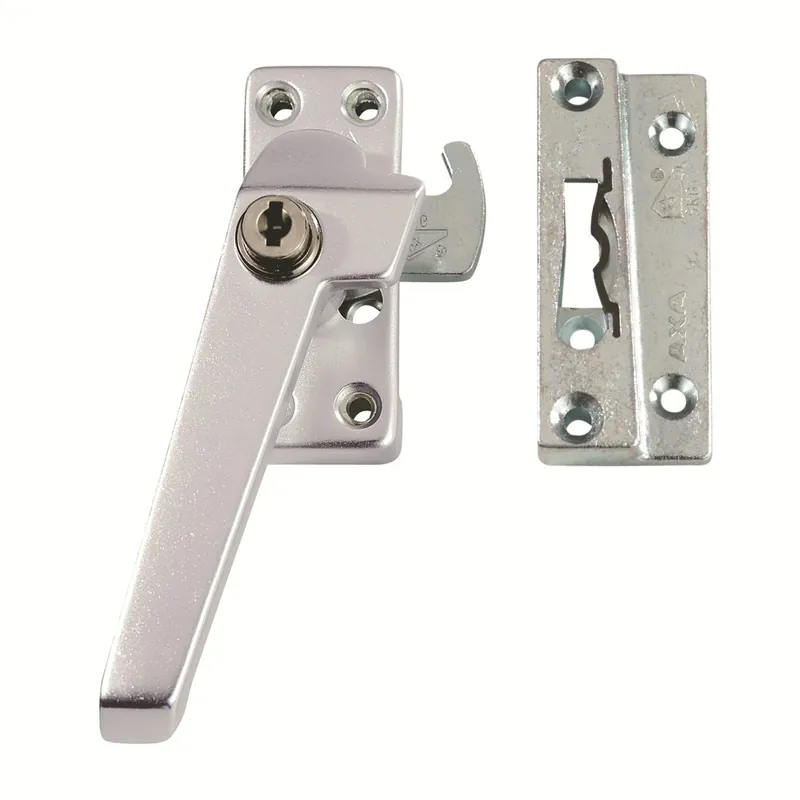 AXA RAAMSLUITING - TYPE 3319 - NAAR BUITENDRAAIEND - MET CILINDERSLOT - SKG* - LINKS - ALUMINIUM F1