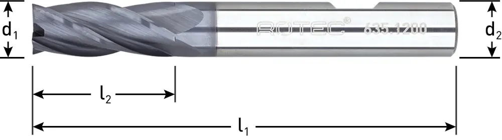 VHM VINGERFREES, SILVER-LINE, LANG, TIALN-GECOAT, ø8