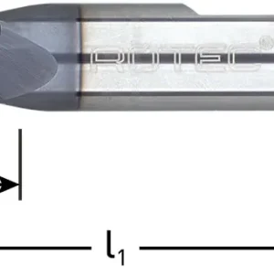 VHM VINGERFREES, SILVER-LINE, KORT, TIALN-GECOAT, ø3