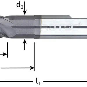 VHM VARIO-FREES, SILVER-LINE, TIALN-GECOAT, ø6