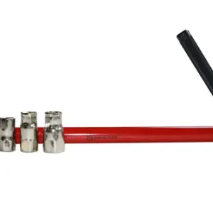 KRAANMOERSLEUTEL 250MM MET 3 LOSSE DOORSTEEK DOPPEN